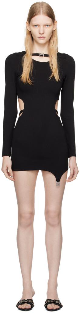 HELIOT EMIL Black Orderly Minidress