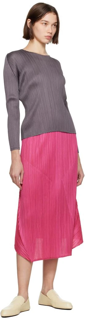 Pleats Please Pink Thicker Bottoms 2 Midi Skirt 4