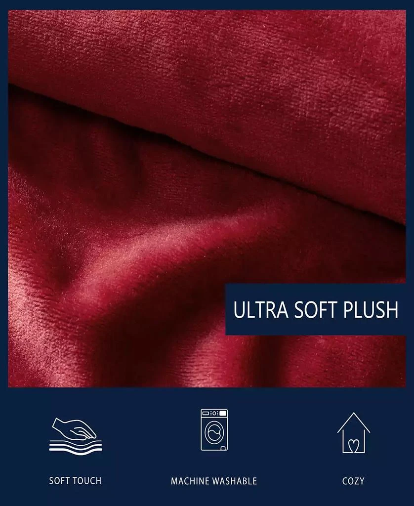 Nautica Solid Ultra Soft Plush Fleece Blanket 4