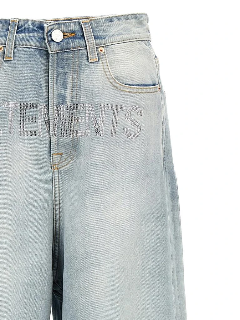Vetements Vetements Logo Embellished Jeans 3