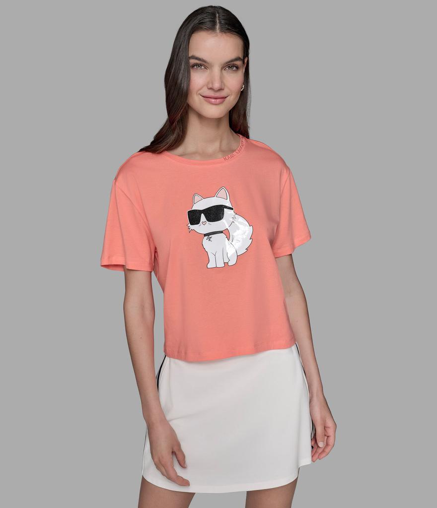 Karl Lagerfeld Paris CHOUPETTE ROUND HEAD TEE