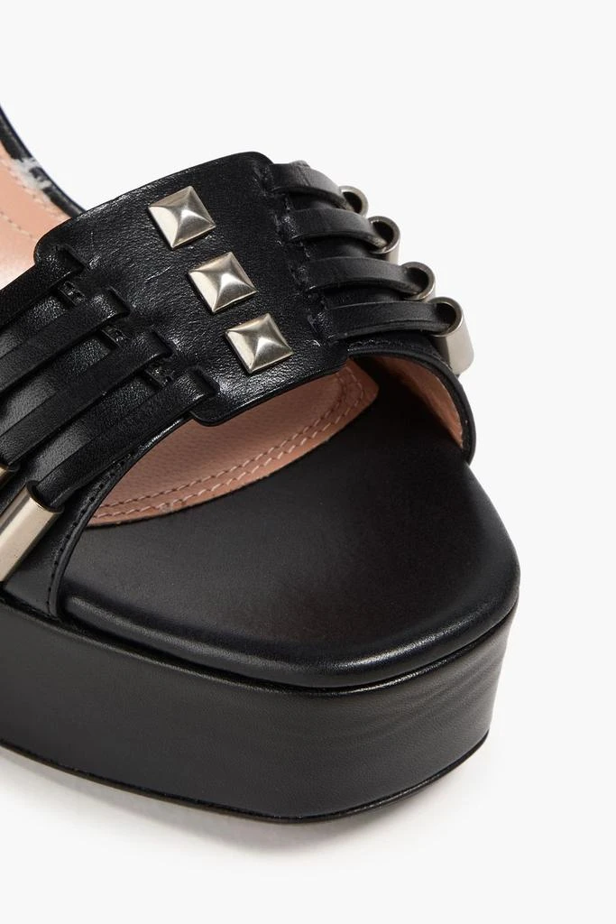 Alberta Ferretti Studded leather platform sandals 4