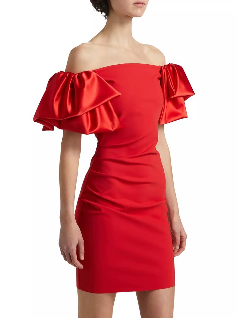 Chiara Boni Ocura Satin Off-the-Shoulder Minidress 4