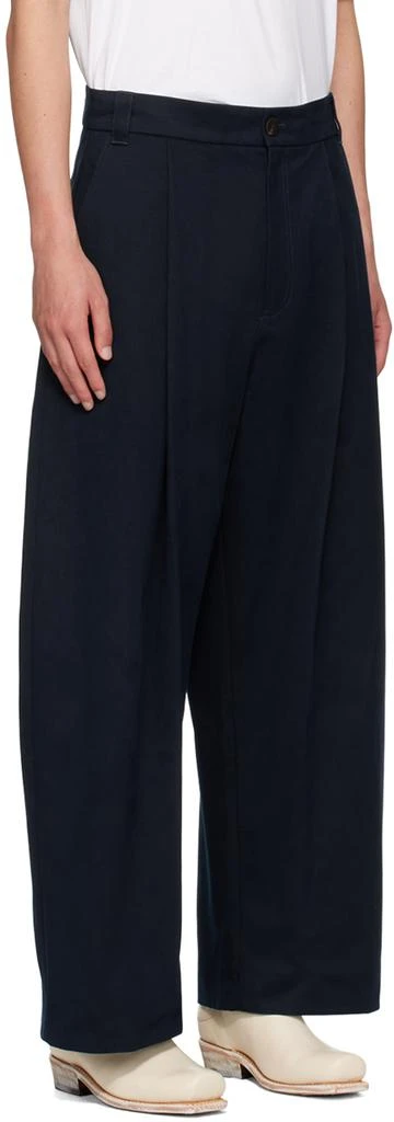 Studio Nicholson Navy Sorte Trousers 2