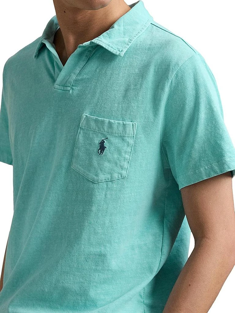 Ralph Lauren Cotton-Linen Johnny Collar Polo Shirt 5