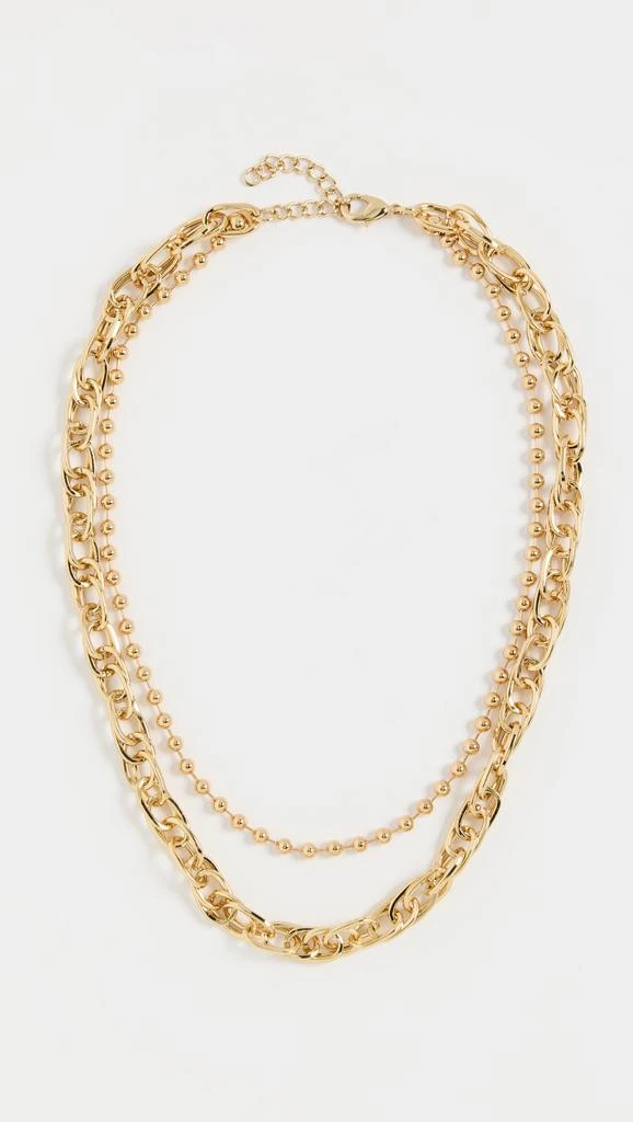 Argento Vivo 2-Layer Chunky Multi Paperclip Ball Chain Necklace 1