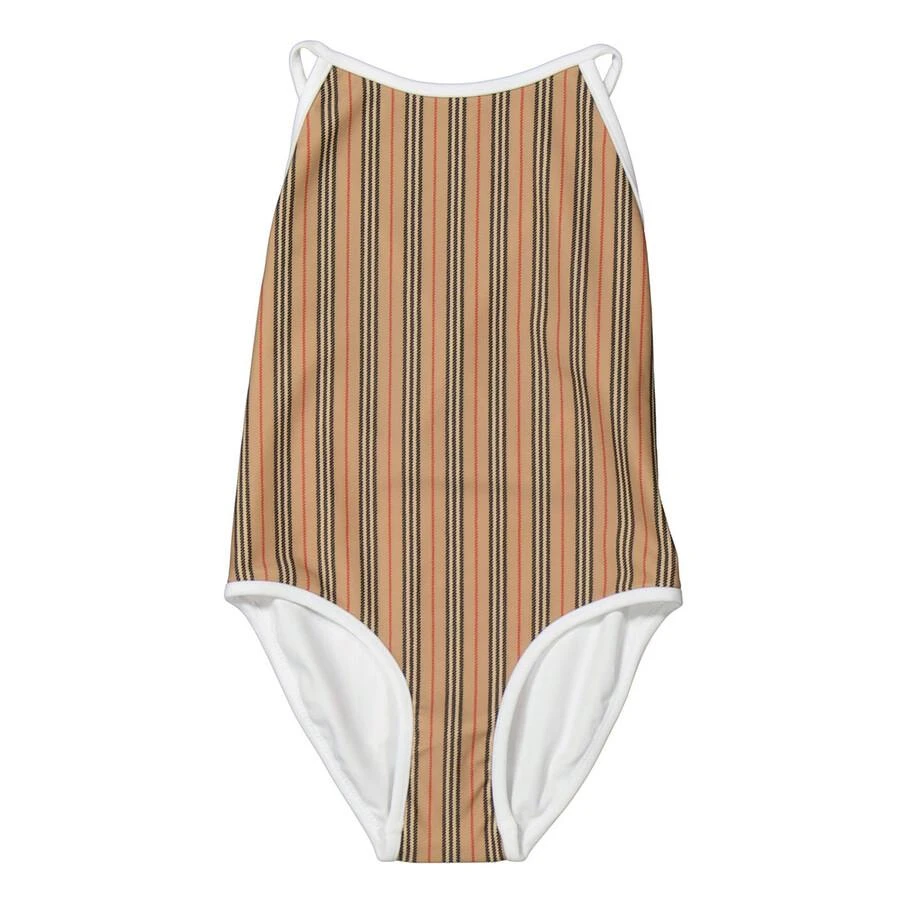 Burberry Girls Archive Beige Sandie Icon Stripe One-Piece Swimsuit