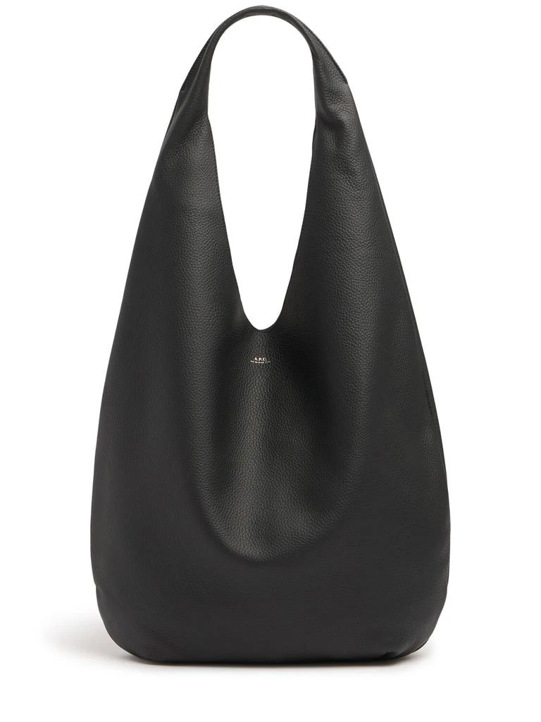 A.P.C. Le Neige Grain Leather Tote Bag 1