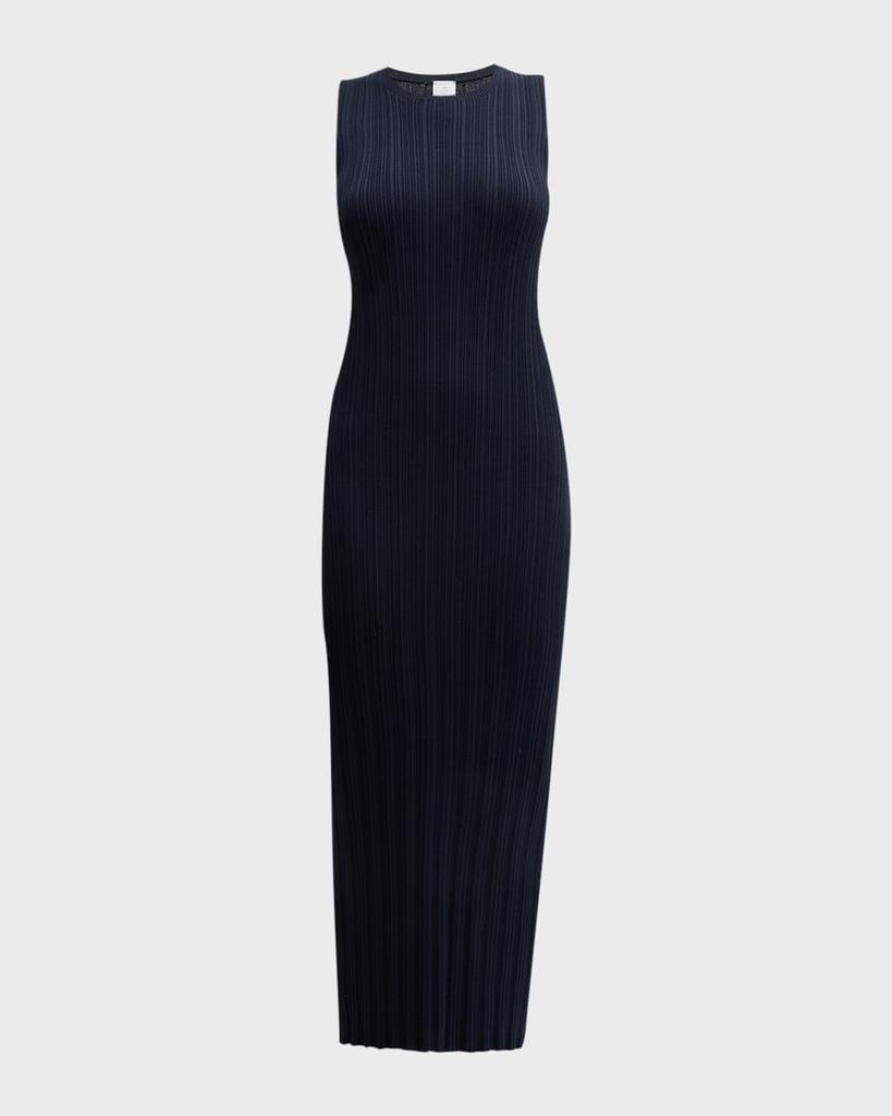 Eleventy Ribbed Sleeveless Bodycon Midi Dress