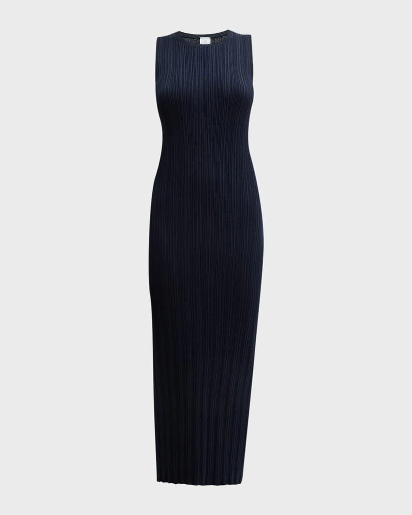 Eleventy Ribbed Sleeveless Bodycon Midi Dress 2