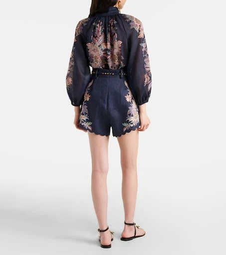 Zimmermann Rhiannon printed ramie blouse 3