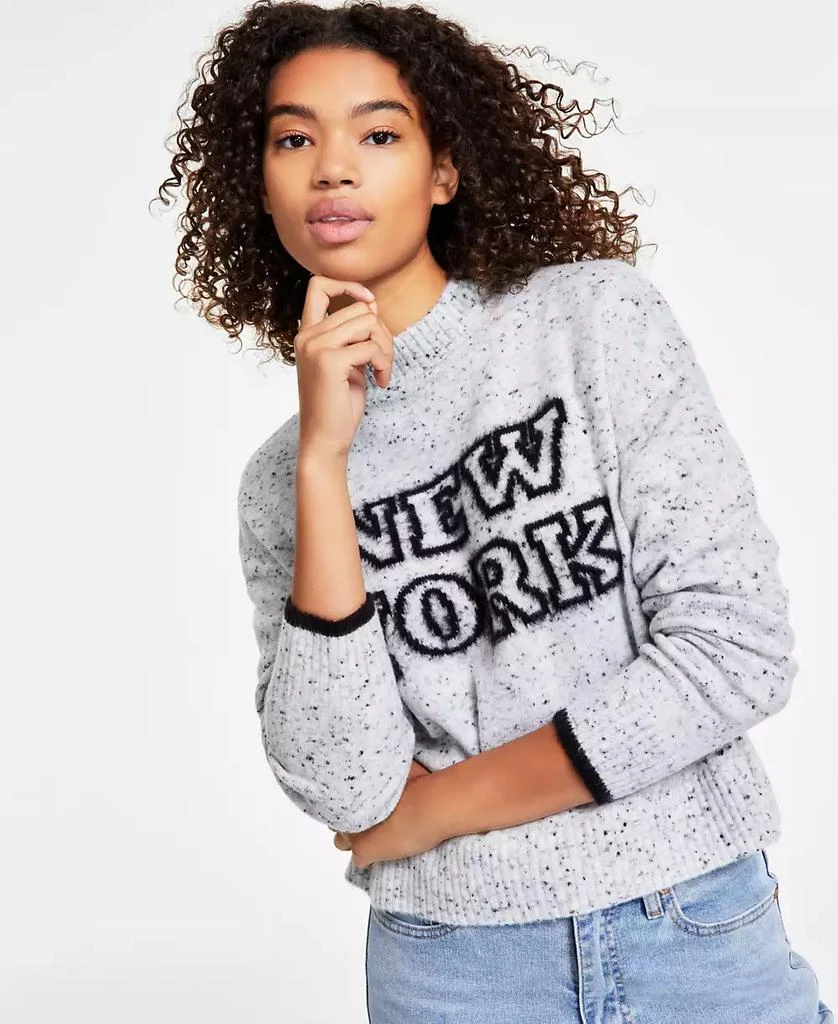 Hooked Up by IOT Juniors' New York Mock Neck Eyelash Sweater 3