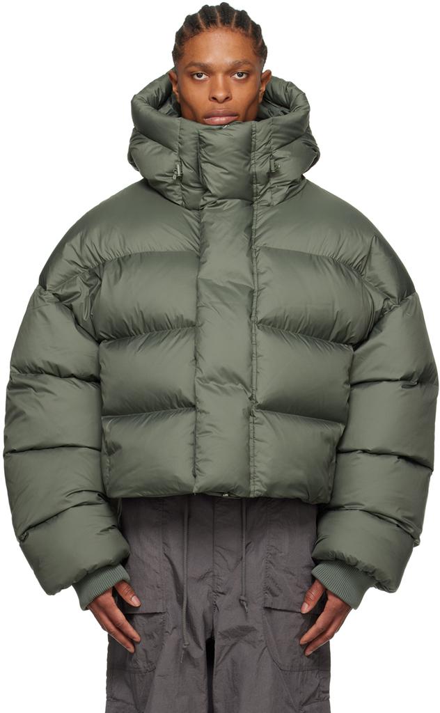 Shop Green Hooded Down Jacket on Sale at BeyondStyle – Get 60% Off