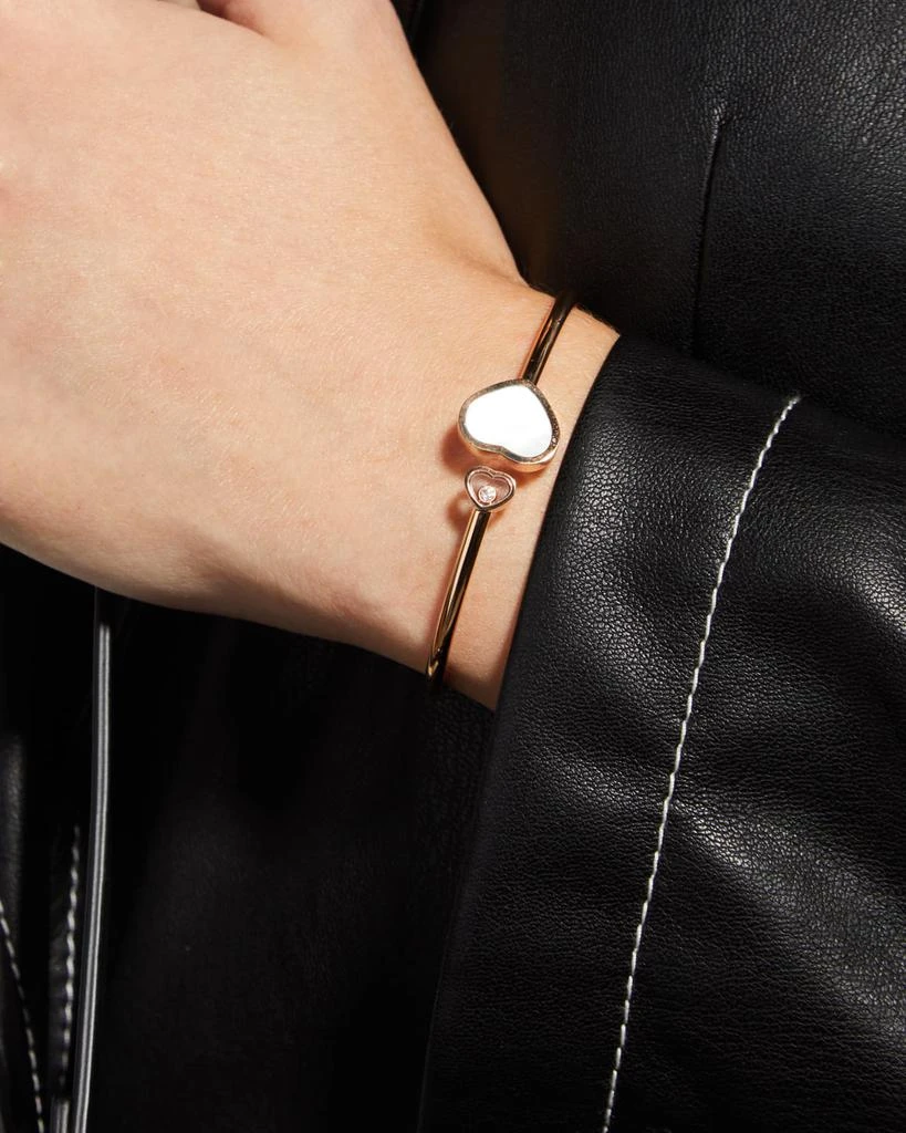 Chopard Happy Hearts 18K Rose Gold Mother-of-Pearl Diamond Bracelet, Size Small 2