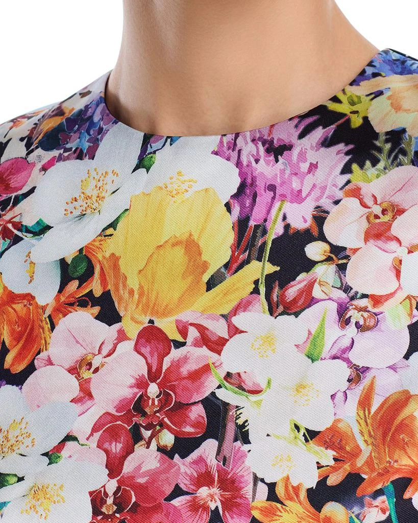 AQUA Placed Floral Drop Waist Mini Dress- Exclusive 2