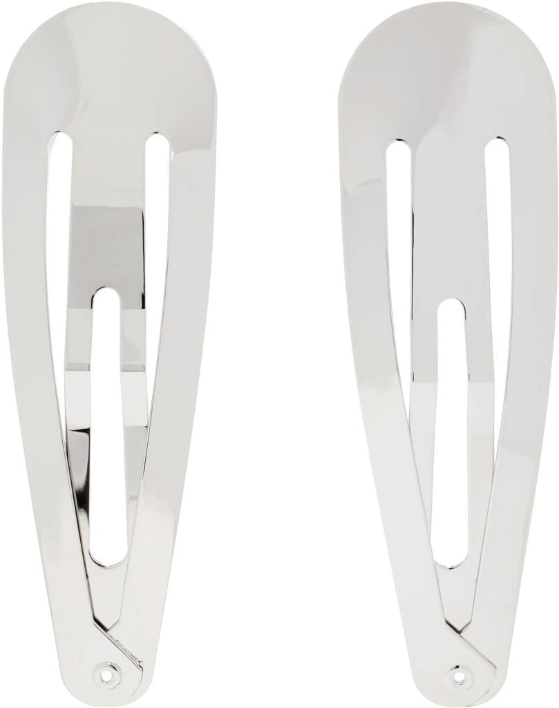 D'heygere Silver Hair Clip Earrings 1
