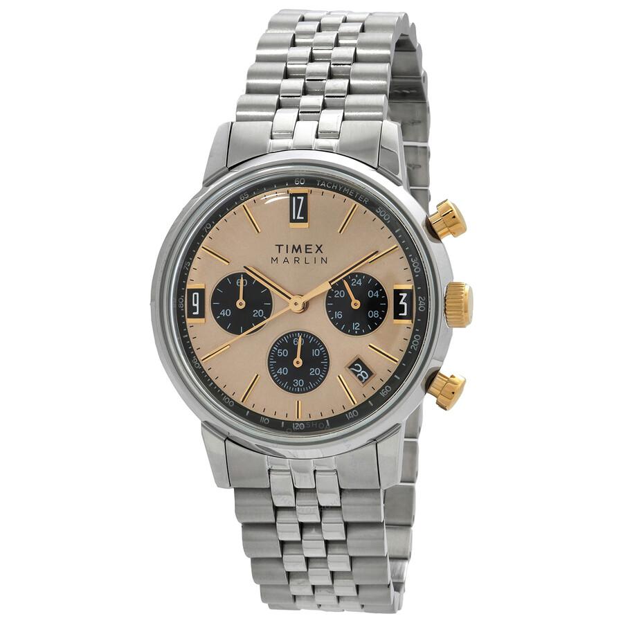 Timex Marlin Chronograph Automatic Champagne Dial Men's Watch TW2W60100