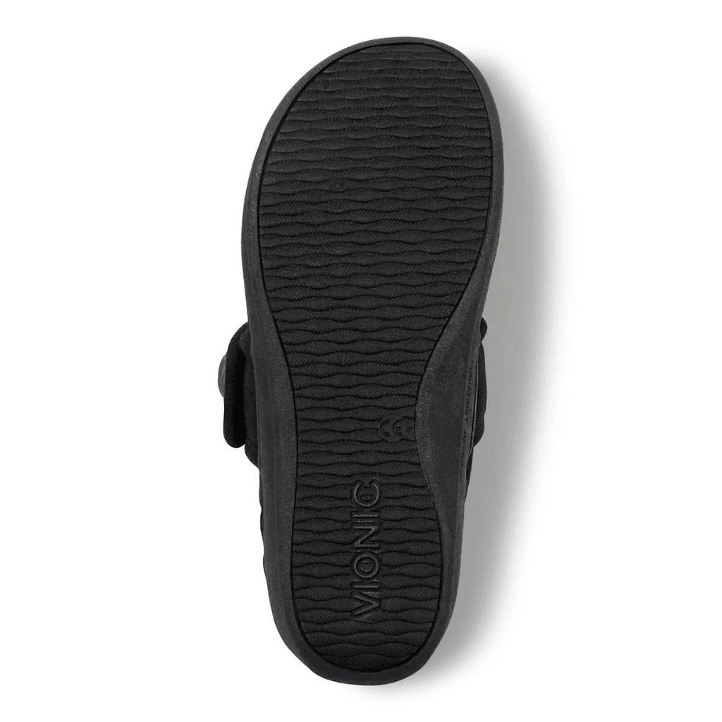 VIONIC Women's Jackie Flannel Slipper - Medium Width In Black 5