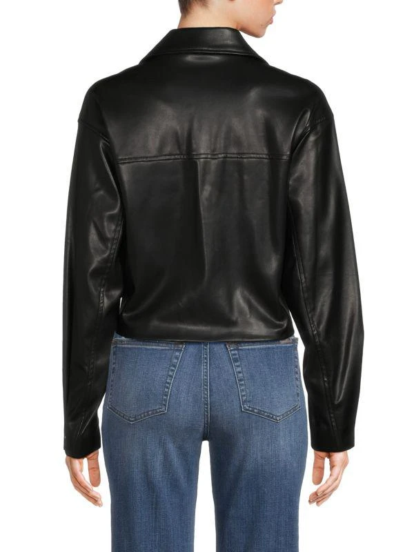 Calvin Klein Faux Leather Zip Biker Jacket 2