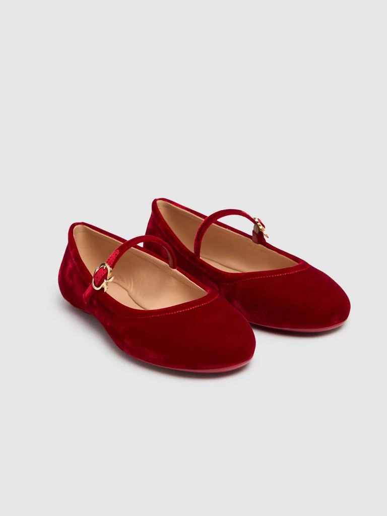Gianvito Rossi 5mm Carla Velvet Ballerinas 2