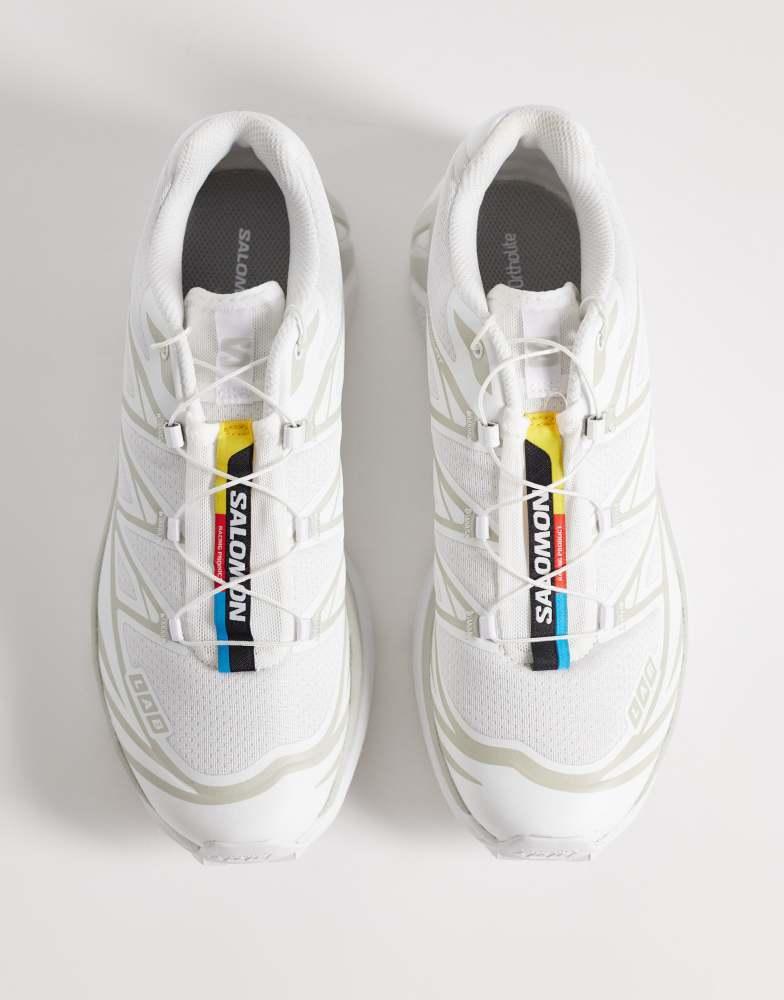 Salomon Salomon XT-6 unisex trainers in white and lunar rock
