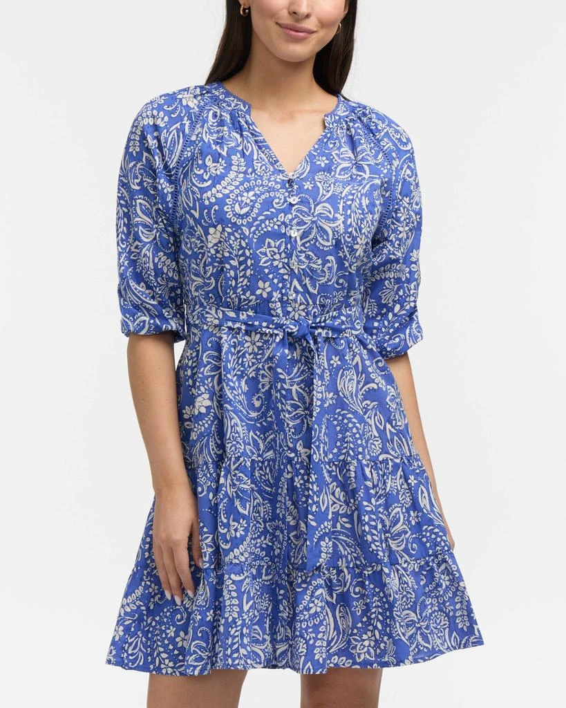 Ellen Tracy Women’s Tiered Floral Belted Dress 1