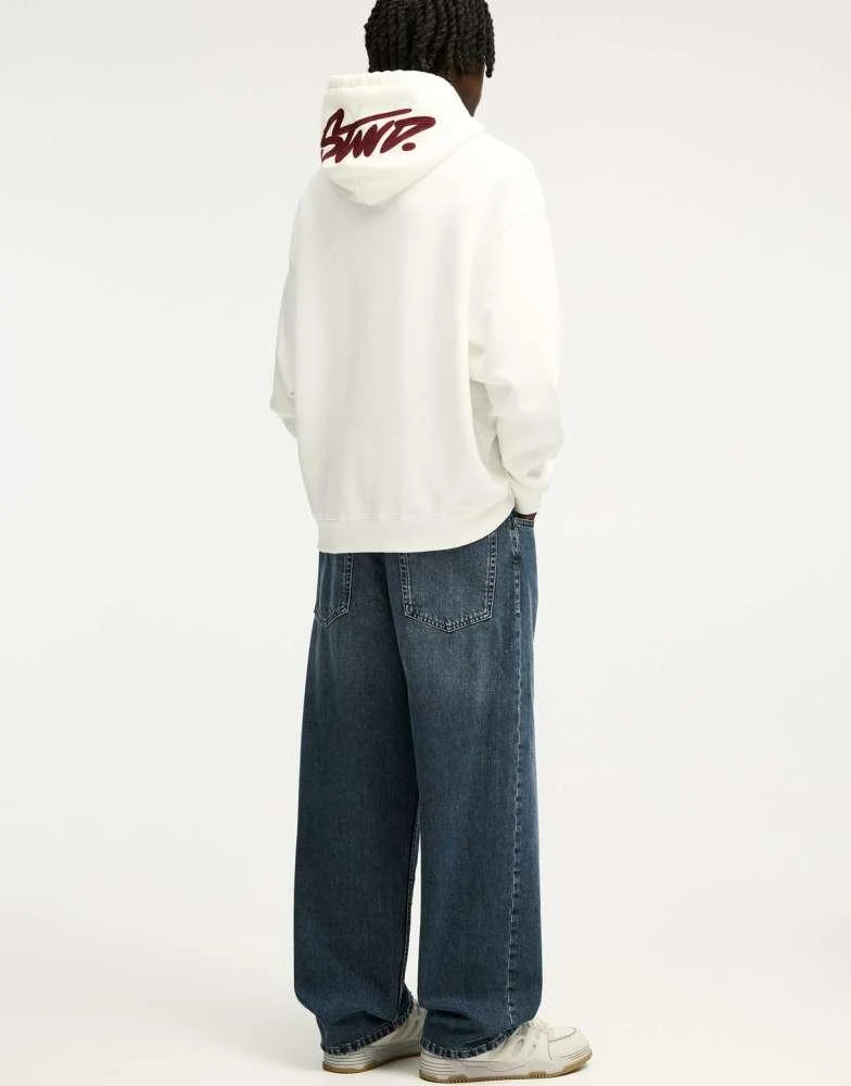 Pull&Bear Pull&Bear baggy fit jeans in dark blue 3