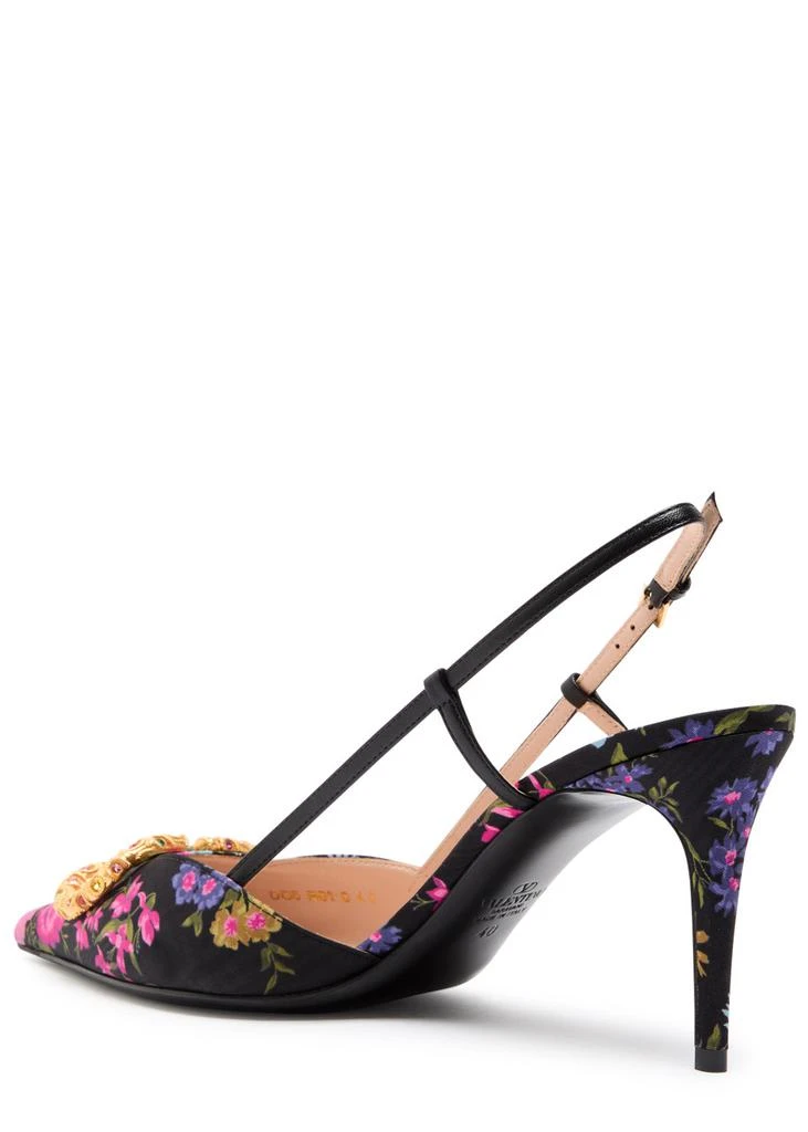 Valentino VLogo 80 floral-print slingback pumps 2