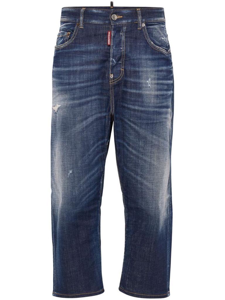 デニム・ジーパン Dsquared2 9 To 5 Distressed Low Rise Jeans DSQUARED2 9 To 5 Distressed Low Rise Jeans - Pants - BeyondStyle