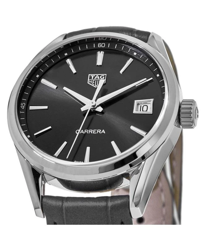 TAG Heuer Tag Heuer Carrera Quartz Grey Dial Leather Strap Women's Watch WBK1313.FC8260 2