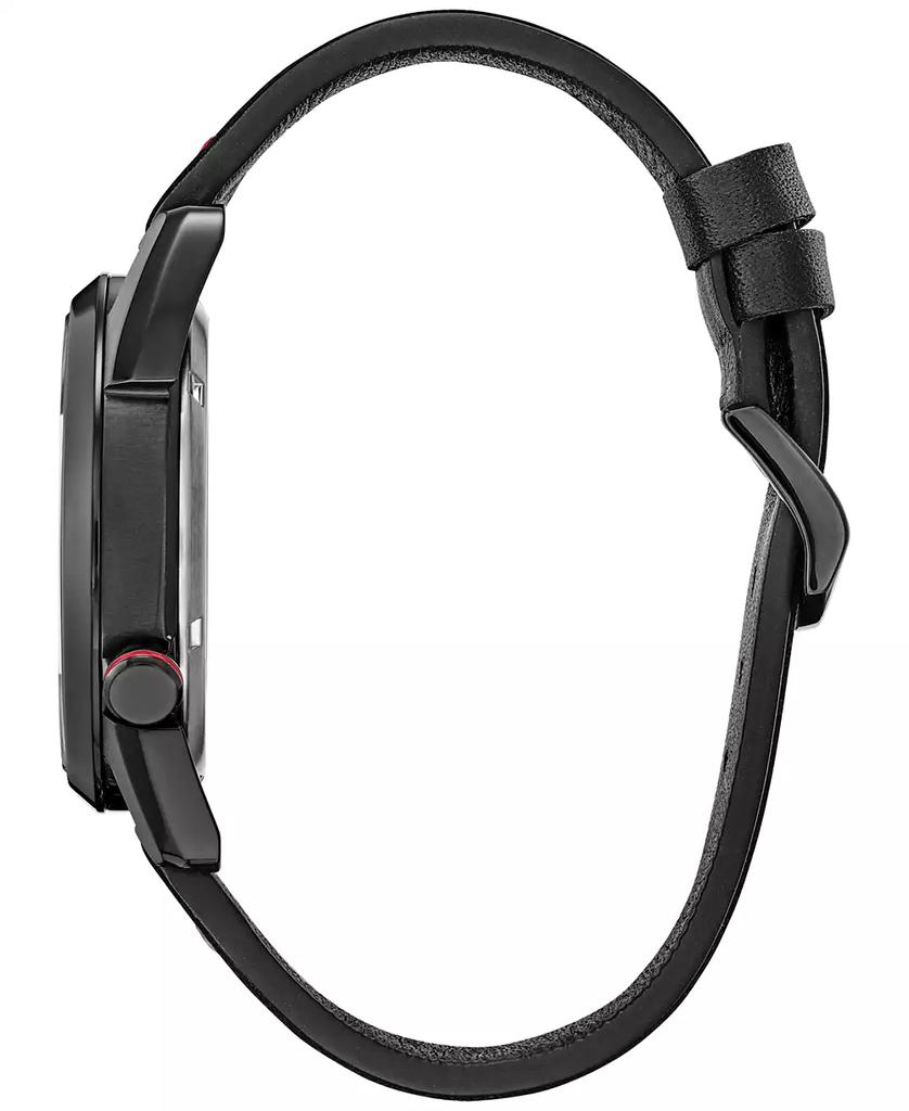 Citizen Eco-Drive Men's Marvel Miles Morales Black Leather Strap Watch 42mm