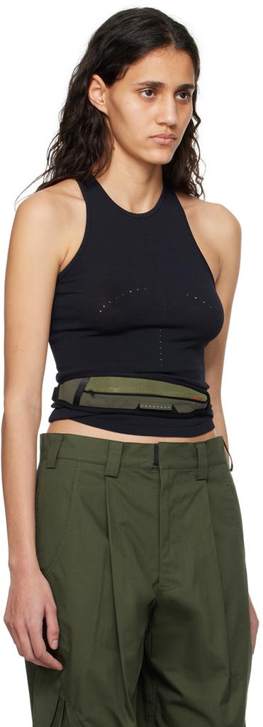 Hyein Seo Navy Crescent Knit Tank Top