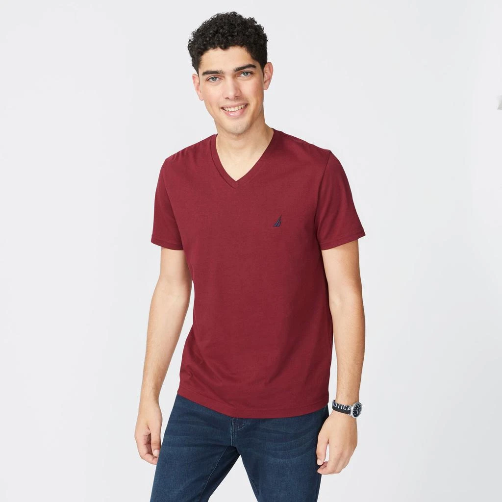 Nautica Mens Premium Cotton V-Neck T-Shirt 3