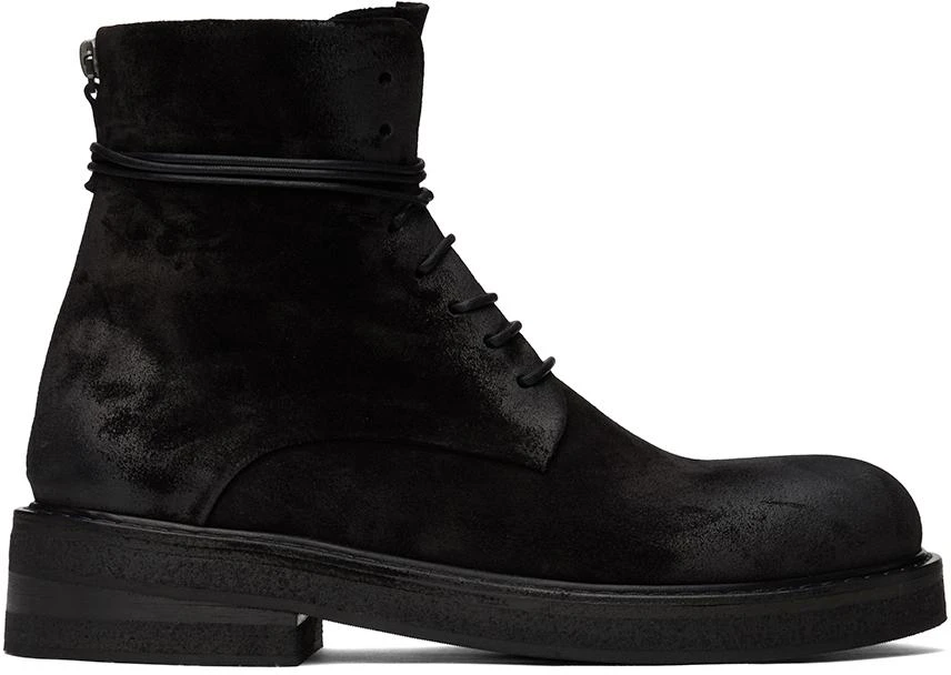 Marsèll Black Parrucca Lace Up Ankle Boots 1