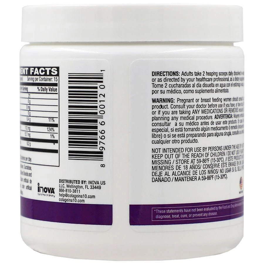 Colageina Hydrolyzed Collagen Dietary Supplement Powder 4