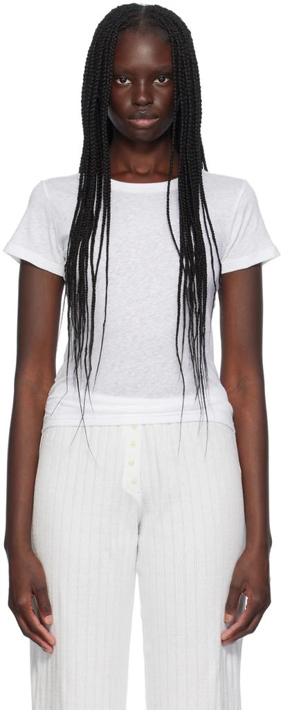LESET White Laura Slim Fit T-Shirt 1