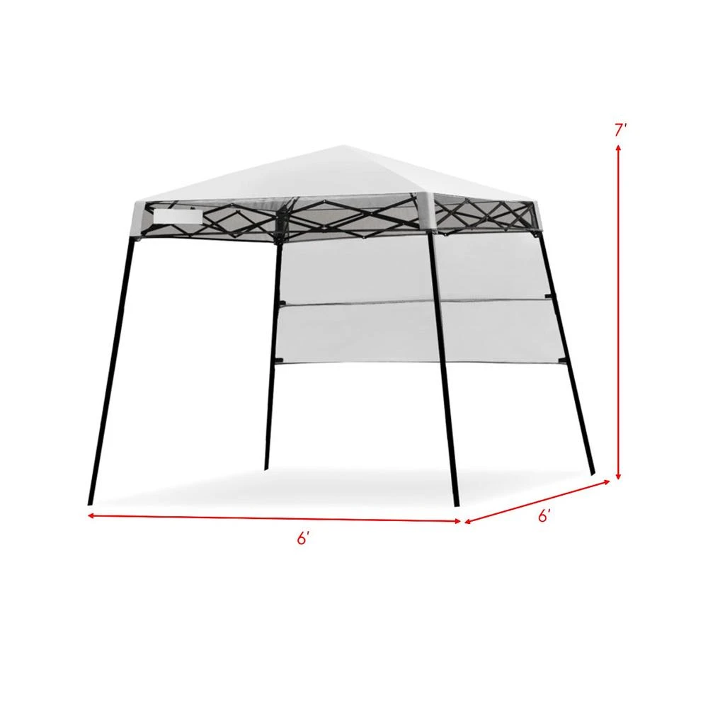 Hivvago 7x7 Ft Easy Assembly Folding Canopy with Carry Case and Ground Anchors 3