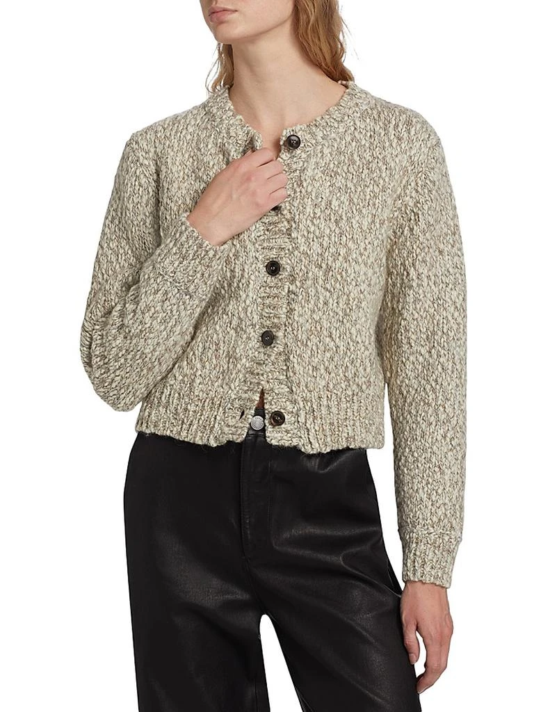 FRAME Marl Wool-Alpaca Cardigan 3