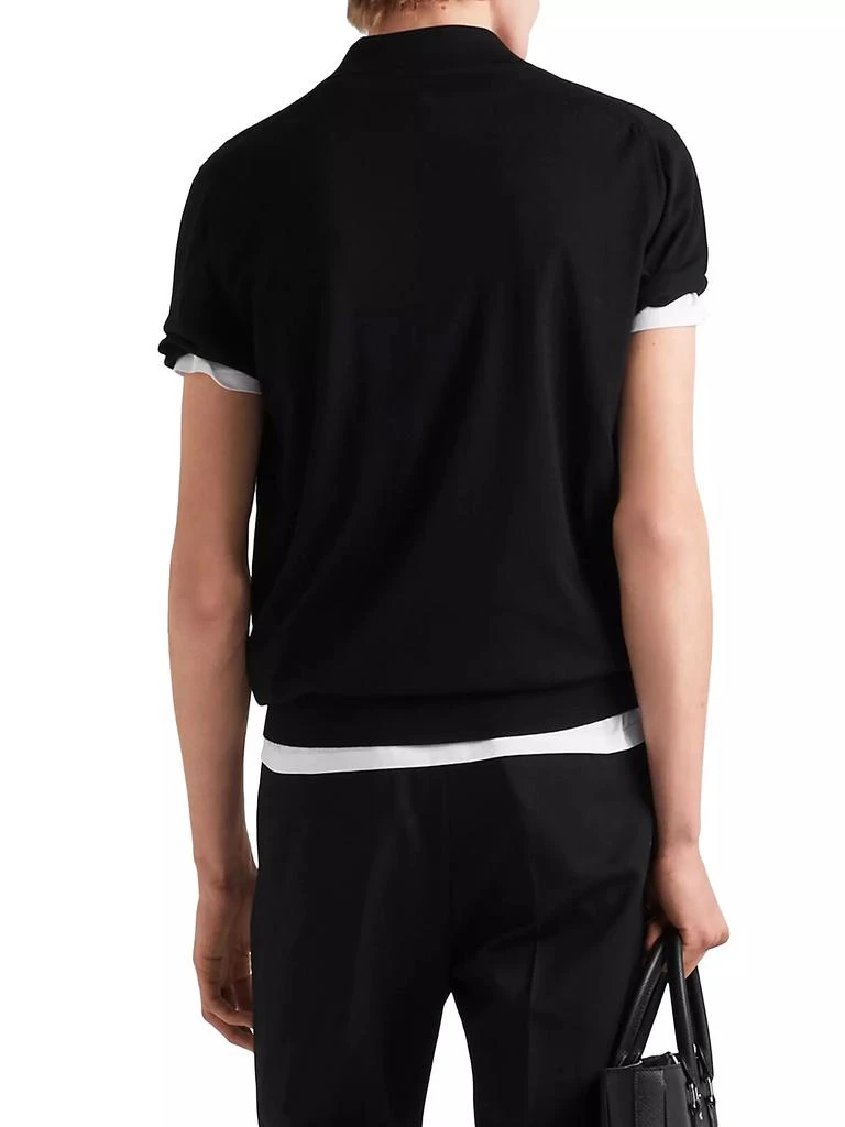 Prada Superfine Wool Polo Shirt 5