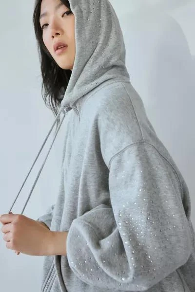 Out From Under Out From Under Merrick Shine Embellished Zip-Up Hoodie Sweatshirt 3