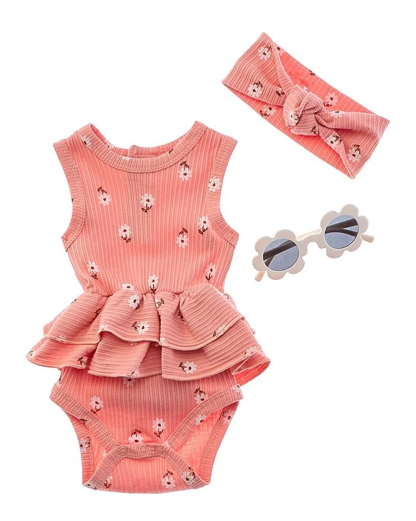 Rachel Zoe 3pc Bubble Romper Set with Sunglasses 1