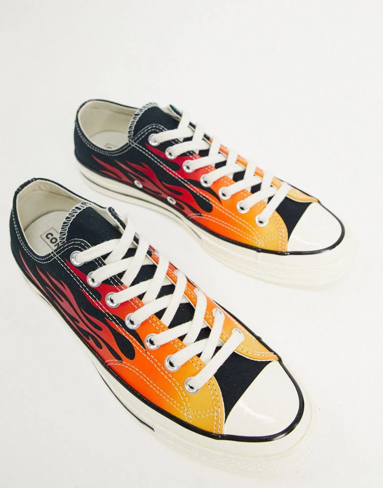 Converse Converse Archive Flame Print Chuck 70 Ox trainers in black 4