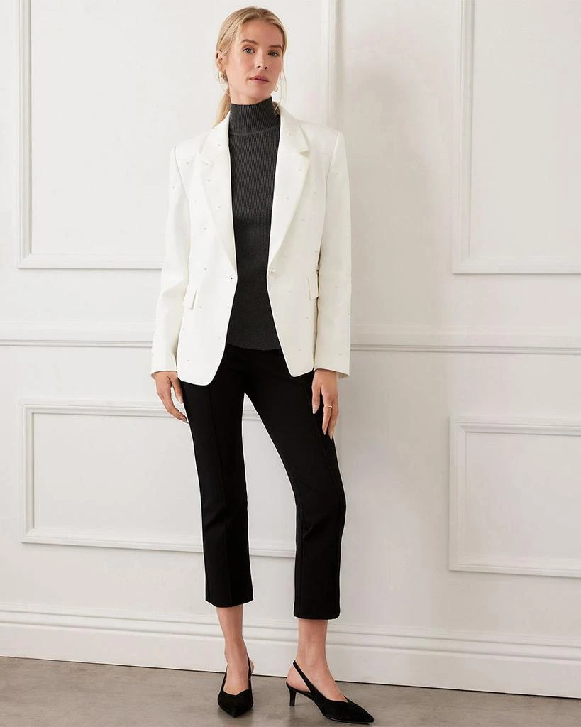 Karen Kane Faux Pearl Embellished Blazer 4