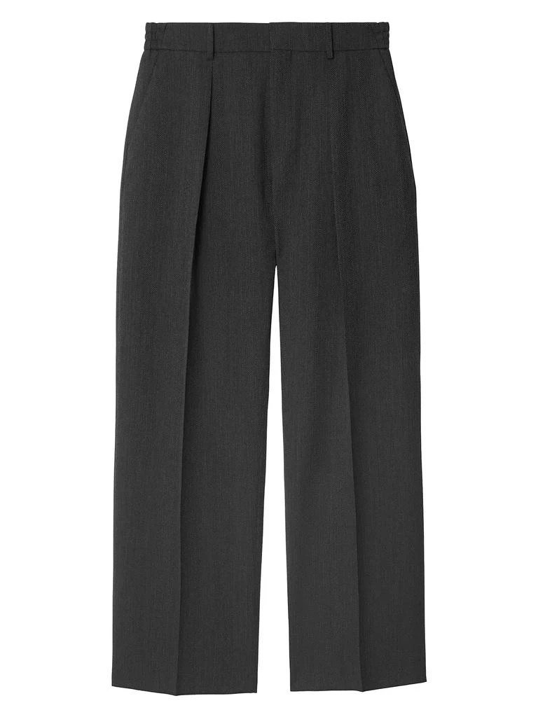 Burberry Herringbone Wool Trousers 1