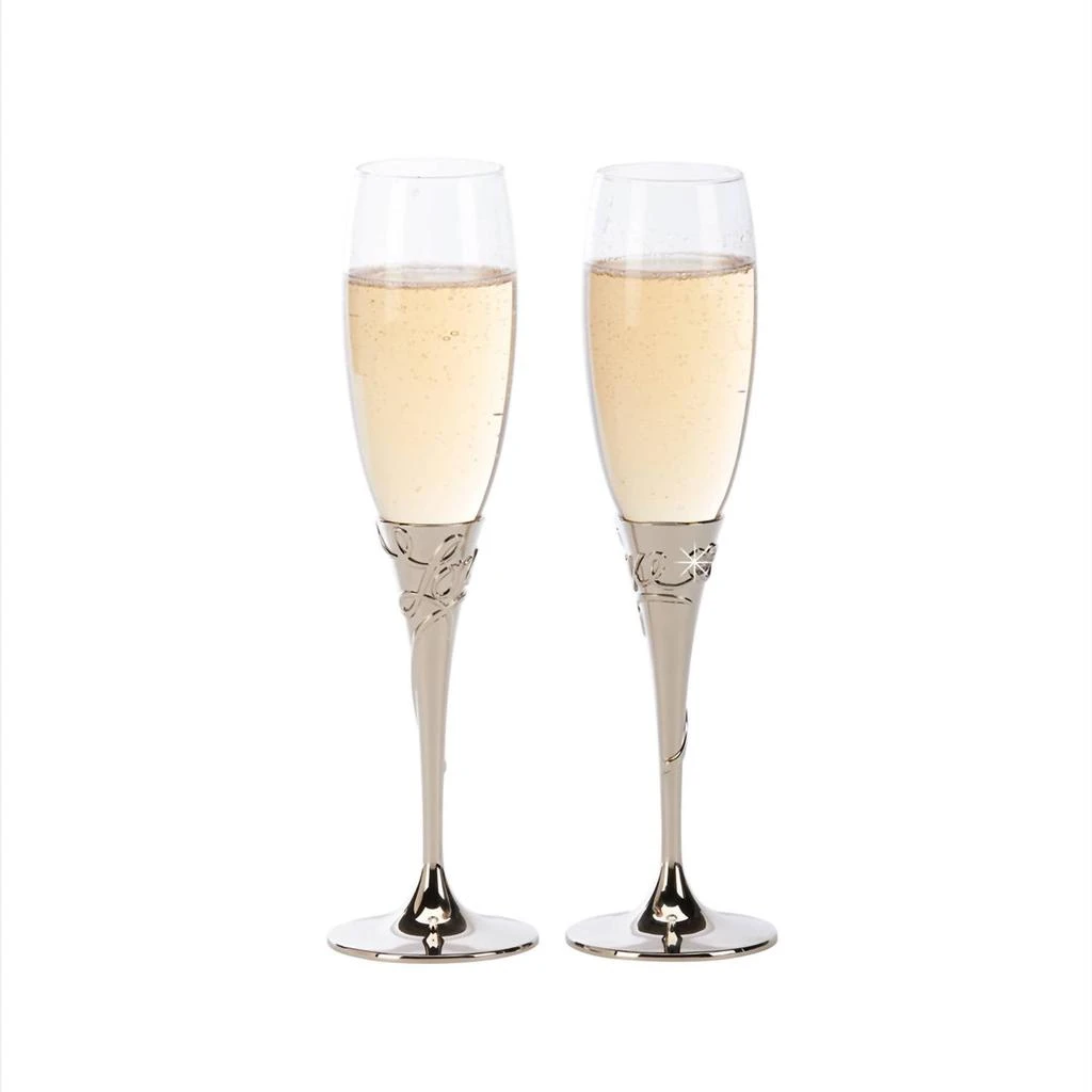 Creative Gifts International Creative Gifts International - "Love" Toasting Champagne Flutes Set 2
