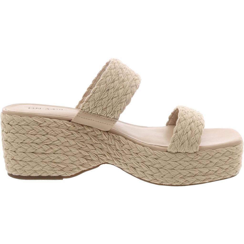 On 34th Norina Womens Slip-On Woven Platform Sandals
