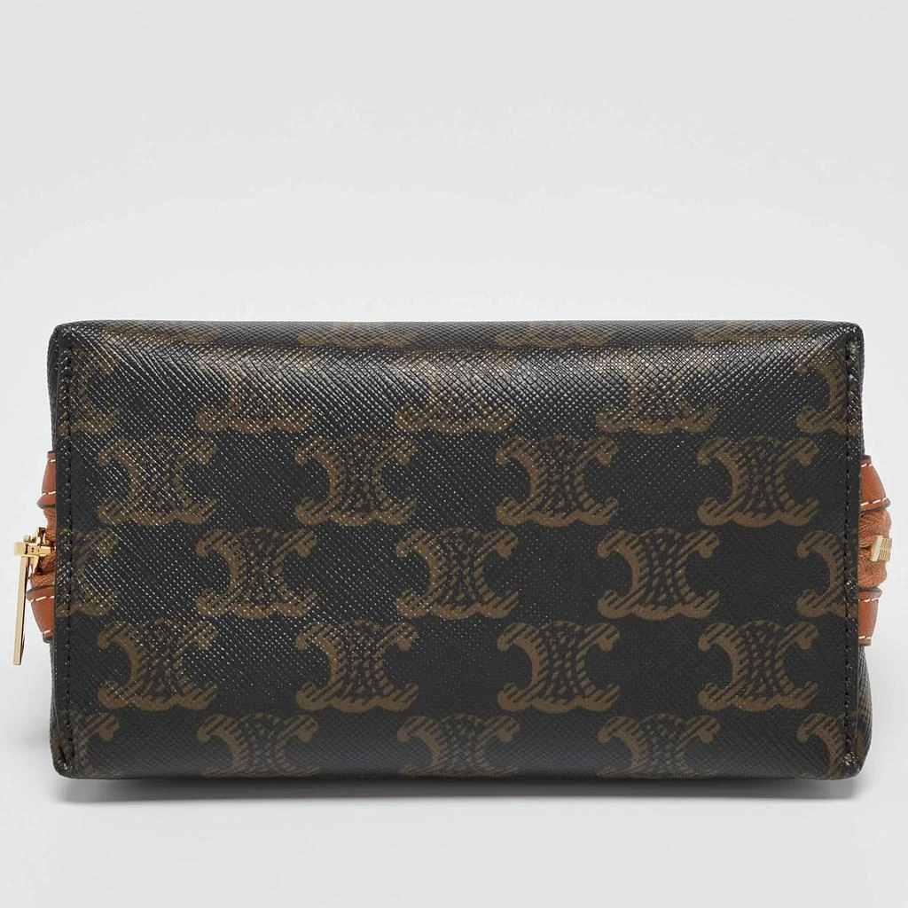 Celine Celine Tan Triomphe Coated Canvas Mini Cosmetic Pouch 6