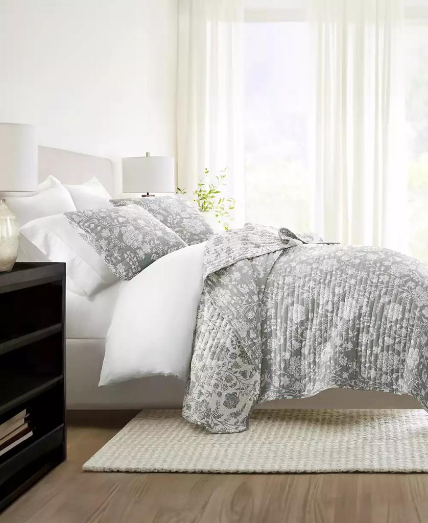 IENJOY HOME Textured Floral Reversible 2-Pc. Quilt Set