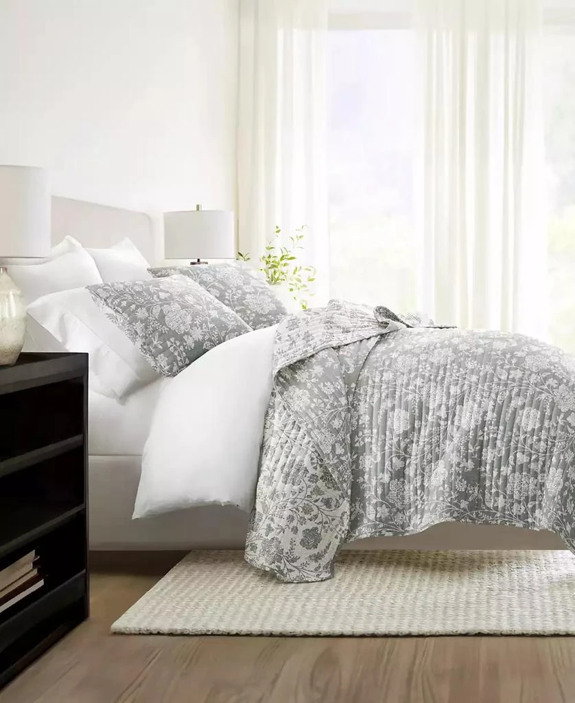 IENJOY HOME Textured Floral Reversible 2-Pc. Quilt Set 2