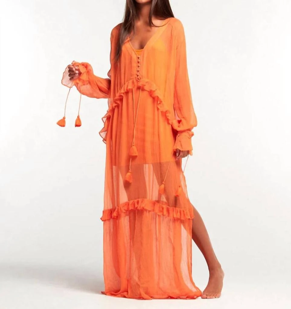 Par & Escala Women's Gala Dress In Orange 1